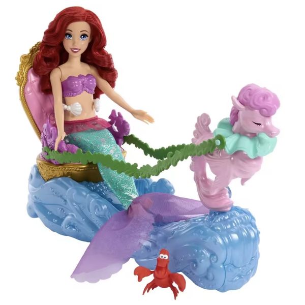 Disney Princess Ariel, Sebastian in Rolling Chariot Set