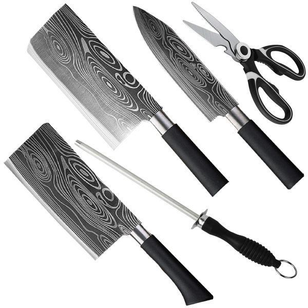 Home Stainless Steel Damascus Knife - Set of 5