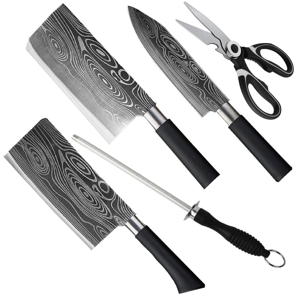 Home Stainless Steel Damascus Knife Set of 5 Shop Today. Get it Tomorrow!