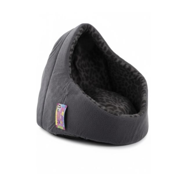 Grey Pet Cave 42×45×40cm - Secure Comfort Retreat for Pets