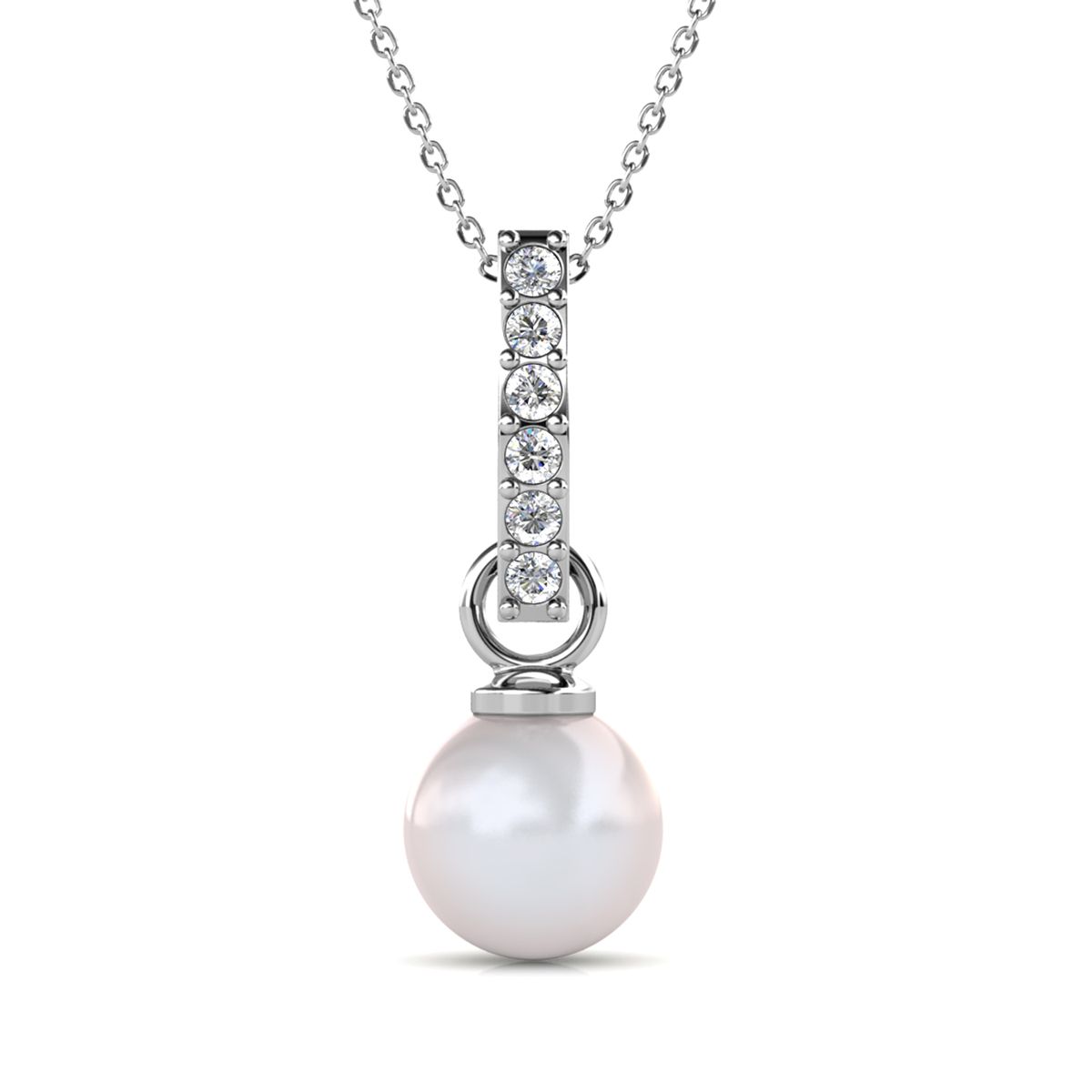 Destiny Amaya Pearl Necklace with Swarovski Crystals | Shop Today. Get ...