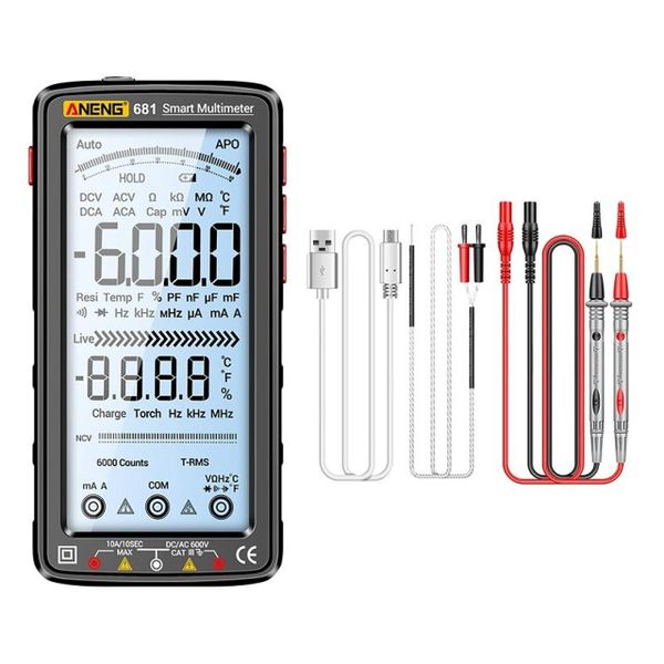 ANENG 681 LCD Digital Display Smart Automatic Range Rechargeable Multimeter
