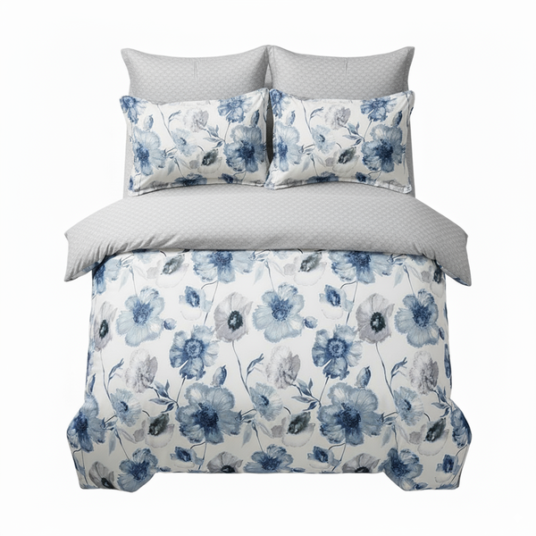 White With Blue - 4 Piece image