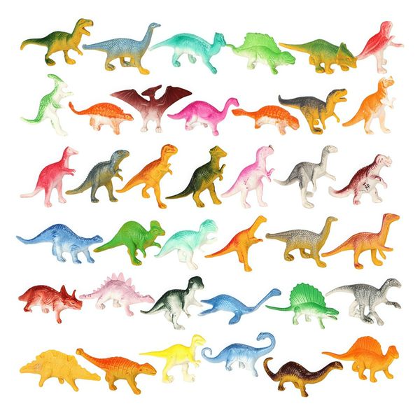 39-Piece Mini Dinosaur Figures Set, Small Multicolor Dinosaur Toys