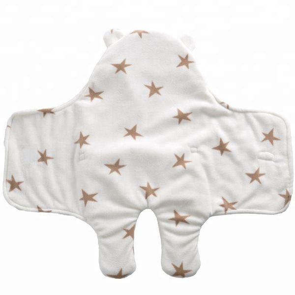 Newborn Soft Fleece Wearable Swaddle Baby Blanket