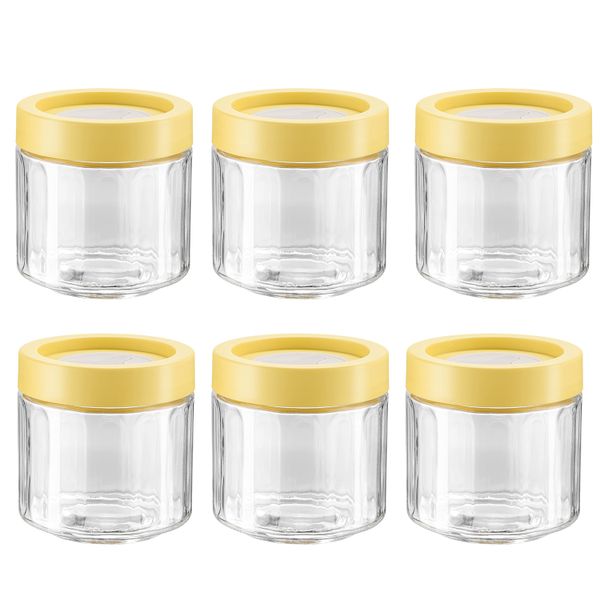 Glass Food Storage Jars Moisture-Proof 6-Piece Set 460ml