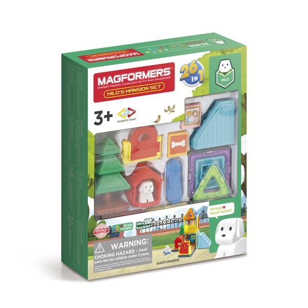 Magformers Milo's Mansion Set 33 Pcs - Ages 3+ - 705011
