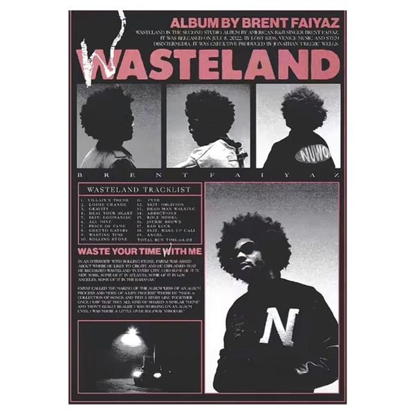 Brent Faiyaz Wasteland Cover Art - A1 Poster