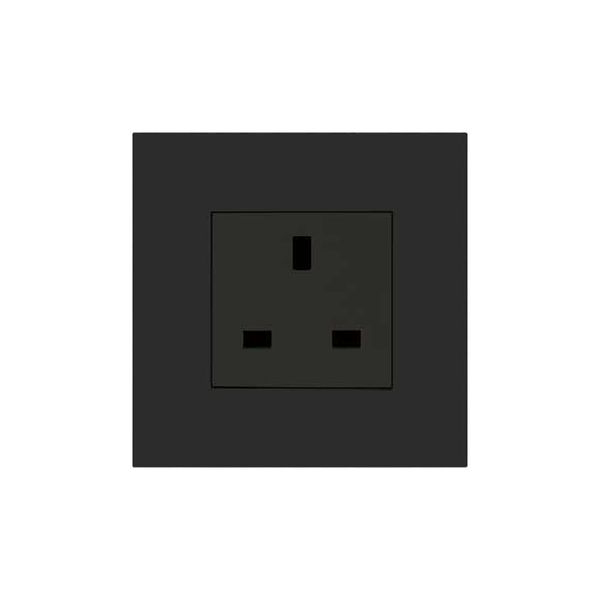 ACDC - 1x 13a British Socket Outlet 3x3 Black Orion
