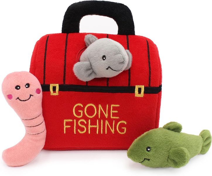ZippyPaws Zippy Burrow Interactive Hide &amp; Seek Dog Toy - Tackle Box