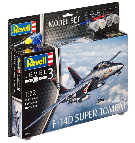 Revell 1/72 F-14D Super Tomcat Model Kit w/paints, Glue and Brush