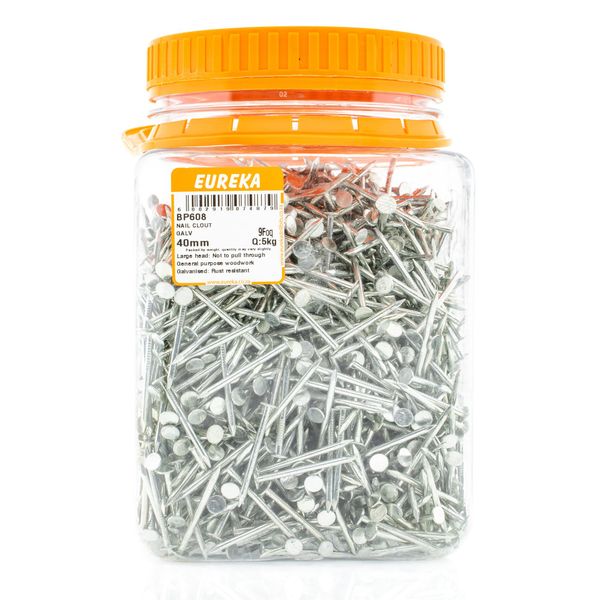 EUREKA Clout Nail Galvanised 40mm Q:5kg BP608