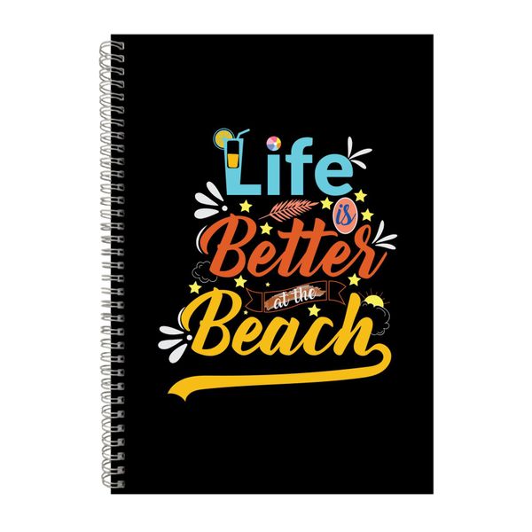 Life Is Better At The Beach 2 Notebook Summer Gift Idea A4 Notepad 150