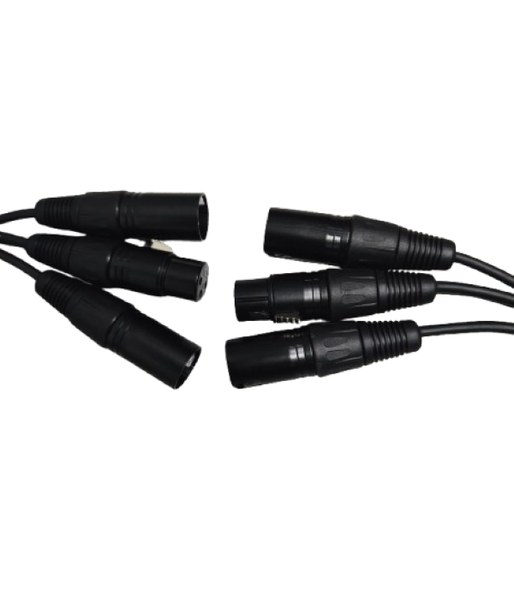 2 pack High quality Y splitter XLR F to dual XLR M 1m