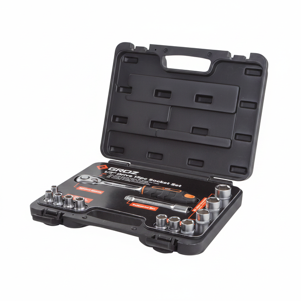 Groz 13 Piece Bihex Socket Set 1/5.1 cm Drive 8-22mm