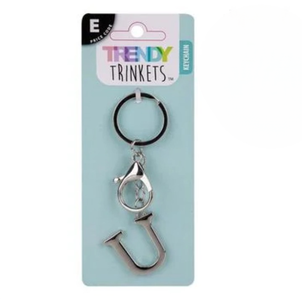 Alpha Metal U Personalized Metal Keychain - Engrave Your Initials