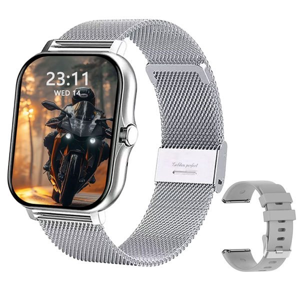 Golden Perfect Smartwatch for Men with HD Touch Screen &amp; Fitness Tracking