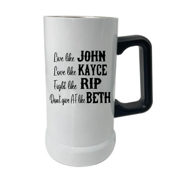 Rip &amp; Beth - Sublimated Double Wall Stainless steel 750ml Beer Mug