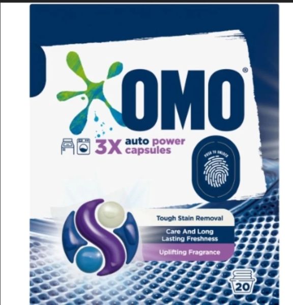 OMO 3 in 1 Power Washing Capsules (Pack of 2 - 40 Washes)