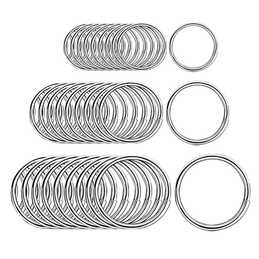 Camping Tools Silver Plated Metal Key Ring Luxury Keyholder Band - 30 Set