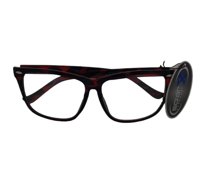 Solar X Wayfarer Sunglasses Clear Lens UV400