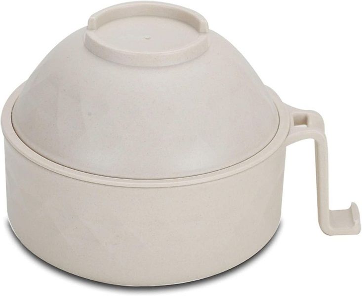 1Set High-Quality Wheat Straw Noodle Bowl Set with Lid &amp; Handle