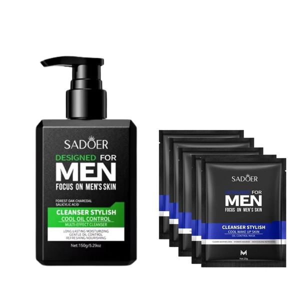 Sadoer men's face cleanser and oil control face masks