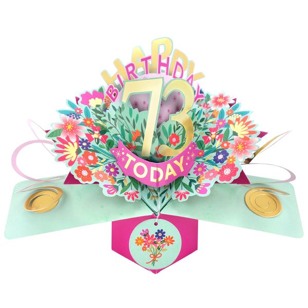 Happy 73rd Birthday 3D Pop Up Card - Female
