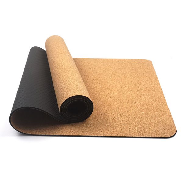 Yoga Cork Mat,Exercise Yoga Pad,Non Slip Exercise Fitness Mat 6mm Thick