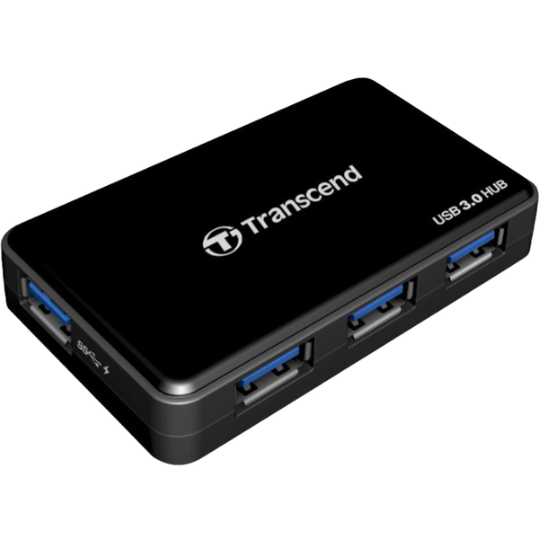 Transcend USB Hub - 4 Port Powered USB C Hub, USB 3.0