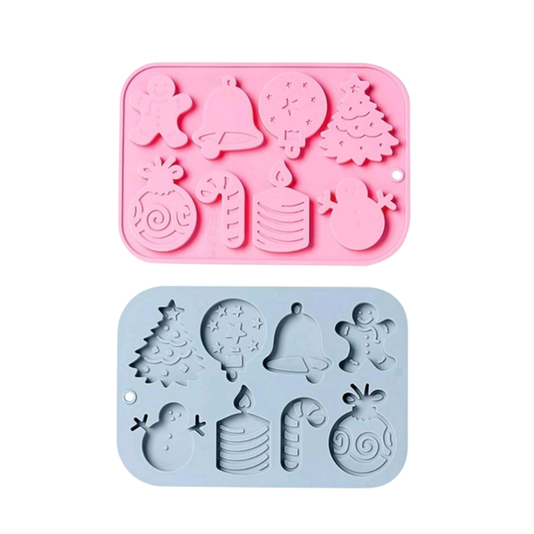 Christmas Shaped Silicone Baking Mould 2 pc