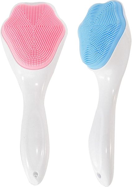 Silicone Face Scrubber Exfoliating Brush, Manual Handheld Facial Cleansing