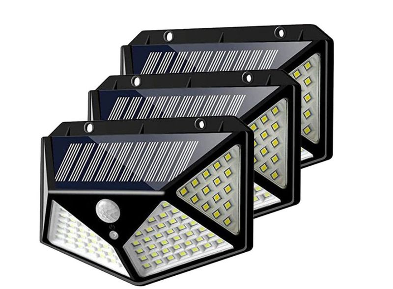 Solar Light, 100 LED Power Security Waterpro of Solar Lamp - 3 Pack