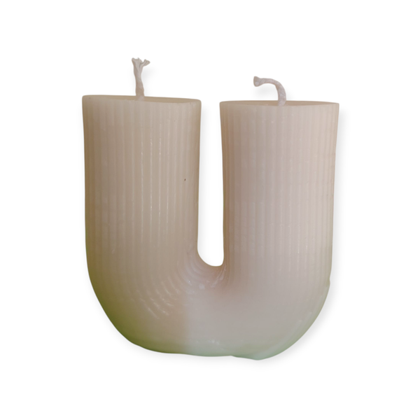 White and Pinky unscented candles 8 cm-5cm