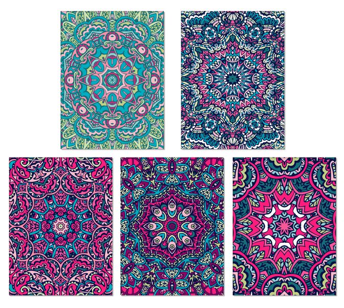 Greeting Cards: Happy Mandala (5-Pack)