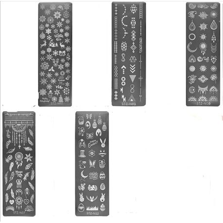 Nail Art Stamping Plates Variety x 5 | Buy Online in South Africa |  