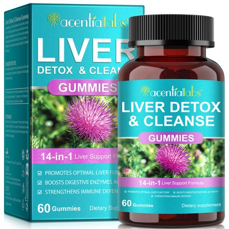 Acentiallabs Liver Detox and Cleanse Gummies 14-in-1 Support Formula 60ct Image