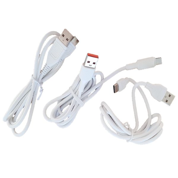C-Type data charging cables, 1,2m USB cords branded bulk pack x 3