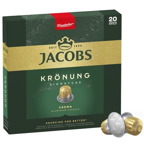 JACOBS Kronung Crema Intensity 6 - Pack of 20 Aluminium Coffee Capsules Image