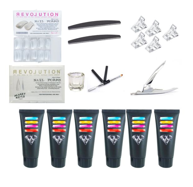 Poly Gel Nail Art Kit DIY at Home Kit 18 pieces