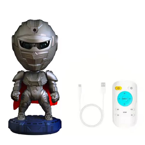 Mecha Warrior with Speaker - Starry Night Light Projector