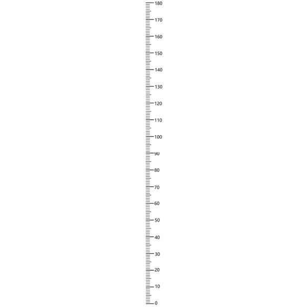 Simple Ruler Kids Height Growth Chart Sticker