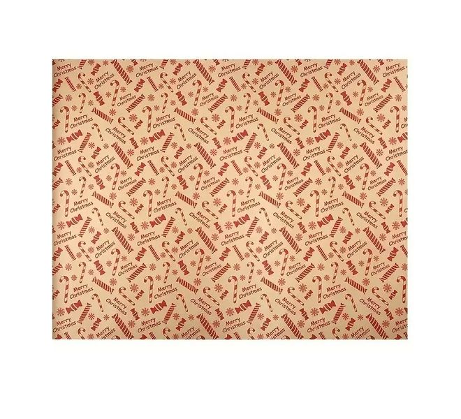 10 Meter Vintage Red Candy &amp; Snowflake Pattern Christmas Wrapping Paper