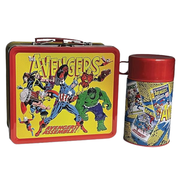 Tin Titans Avengers Assemble PX Luch Box With Beverage Container