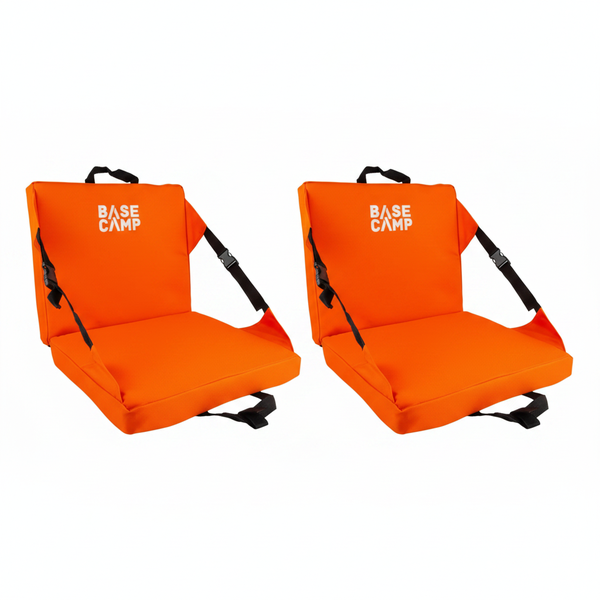 Basecamp Portable Stadium Cushion Chair - Lightweight and Foldable - 2 Pack