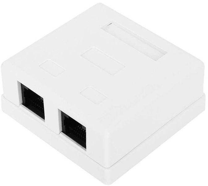 NetCom CAT6 Shielded RJ45 FTP Dual Wall Box