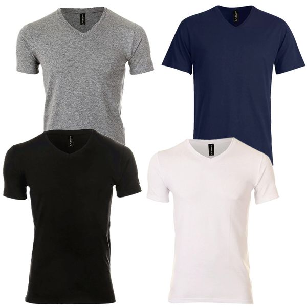 T Shirts For Men APEY V-Neck Slim Fit