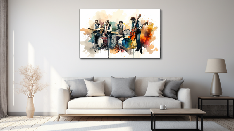 Jazz Band Watercolour Abstract - Hd0187 image