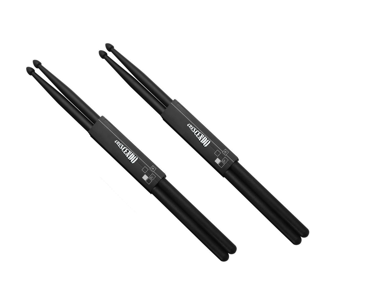 Crescendo Premium Black Nylon Drum Sticks 2 Pack