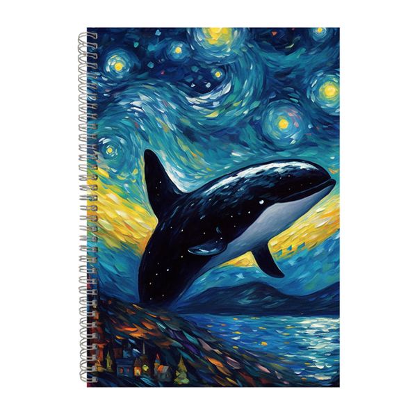 KILLER WHALE Starry Night Notebook Animal Gift Idea Notepad Pad 113